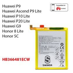 For Huawei P9 Huawei Ascend P9 Lite Huawei P10 Lite Huawei P20 Lite Huawei G9 Honor 8 Lite Honor 5C Compatible Batteries (HB366481ECW)